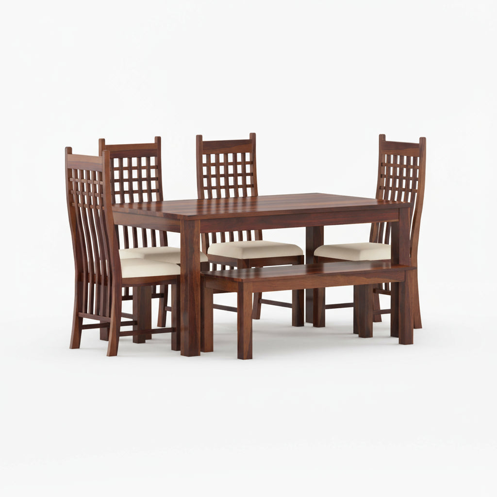 Estrella Sheesham Wood dining table set