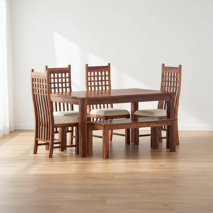 Estrella Sheesham Wood dining table set