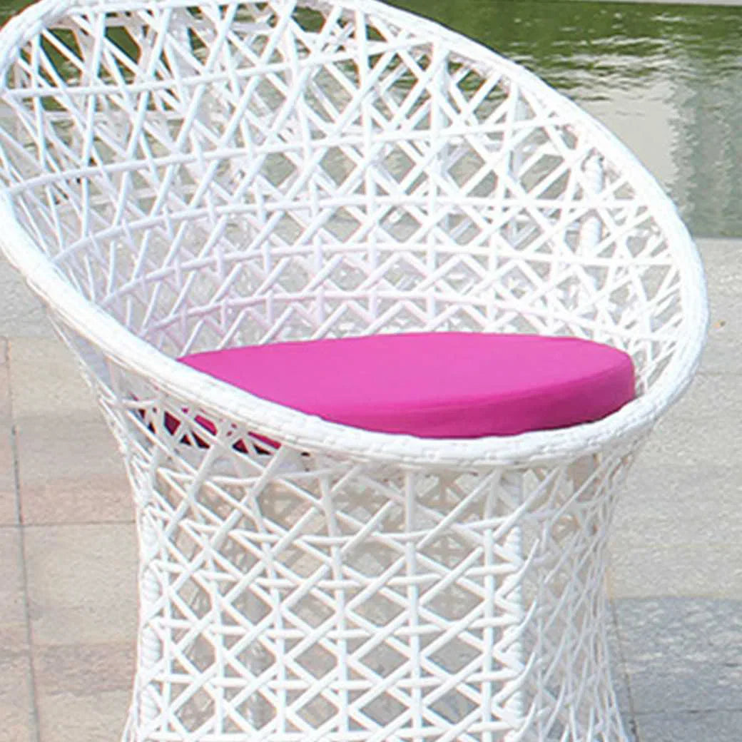 Espiridión Outdoor Patio Seating Set 2 Chairs and 1 Table Set (White)