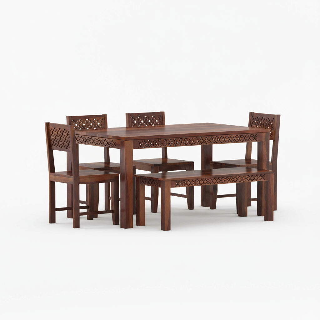 Eva Sheesham Wood dining table set