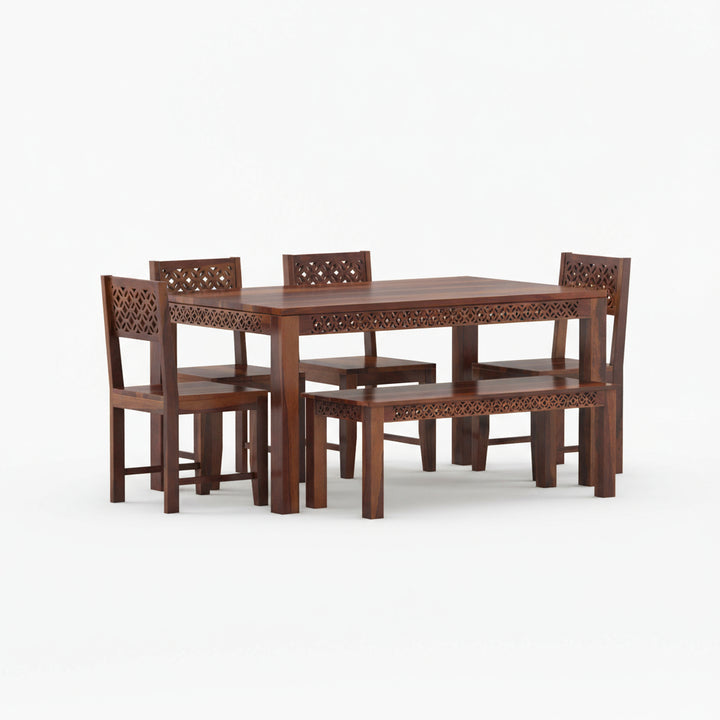 Eva Sheesham Wood dining table set