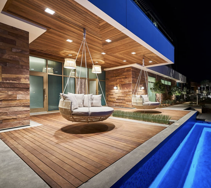 Monkid Three Seater Hanging Swing Without Stand For Balcony , Garden Swing (Cream )