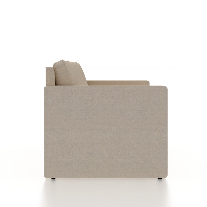 Mario Three Seater Upholstered Sofa Cum Bed Velvet - 12 Months Warranty - CREAM - Seasame - Sofa Cum Bed