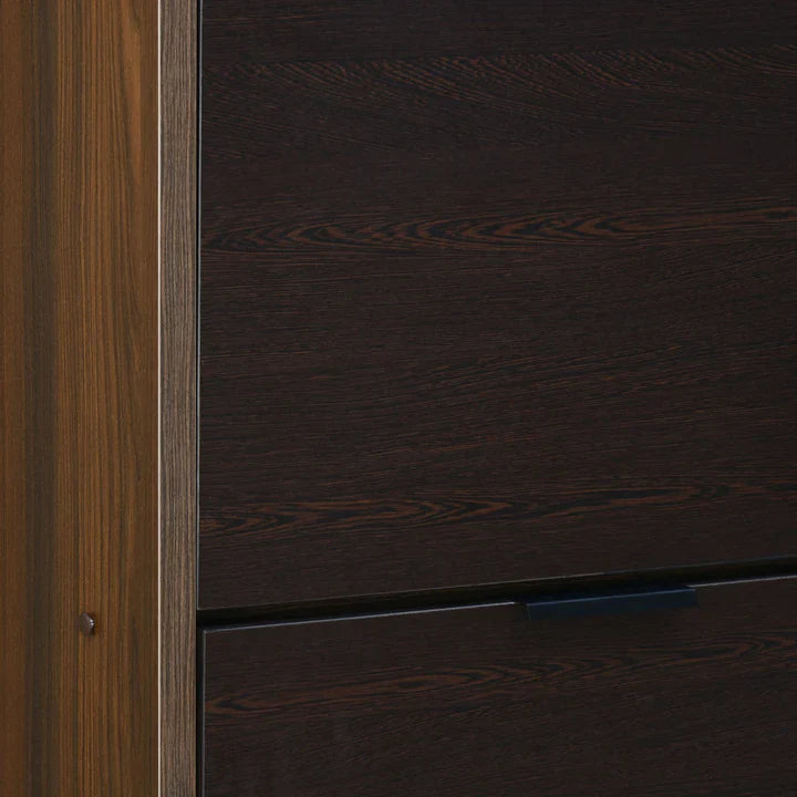 OmkarWood™ Elegant 3-Door Engineered Wood Shoe Cabinet