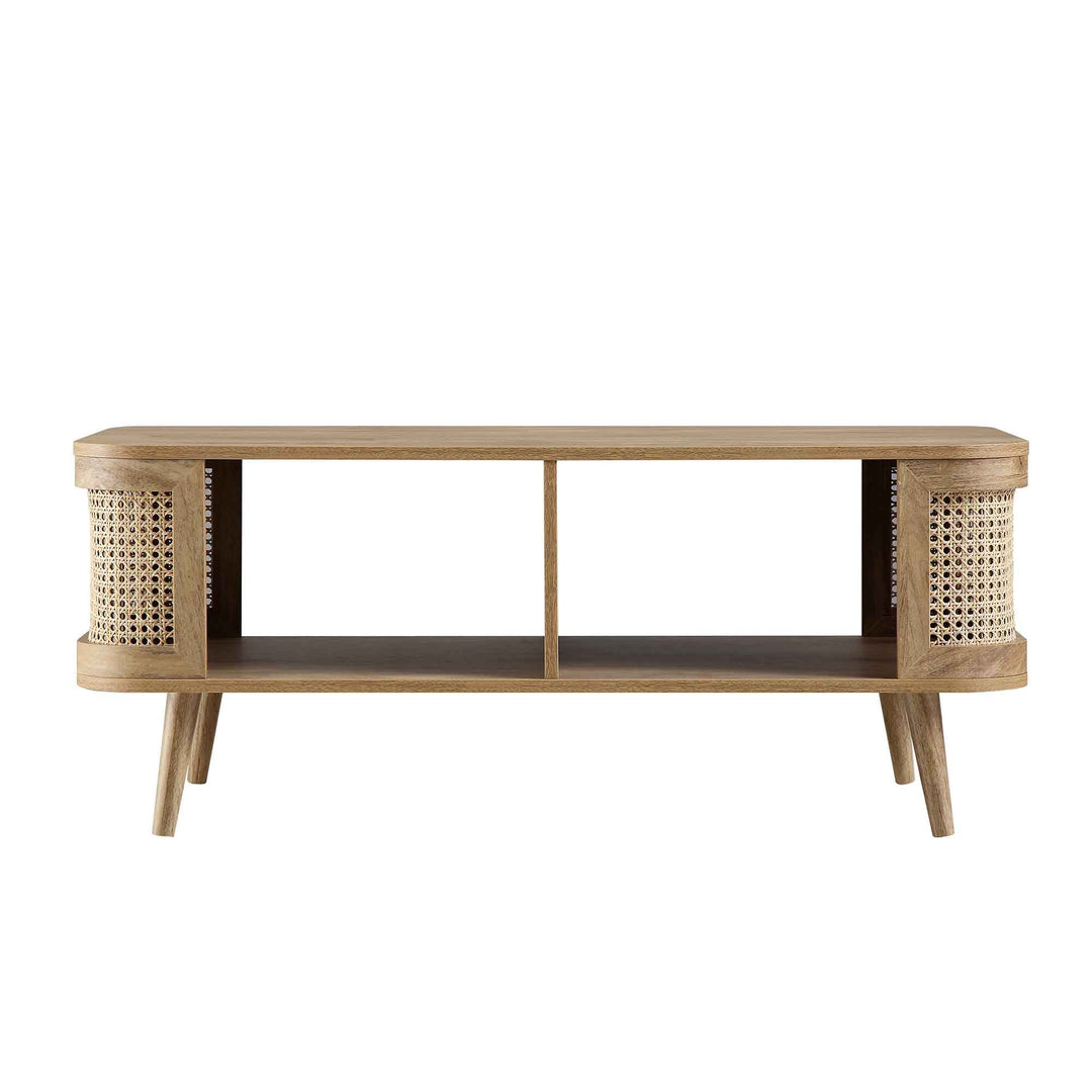 Izzy Curved Rattan Coffee Table Natural Coffee Table