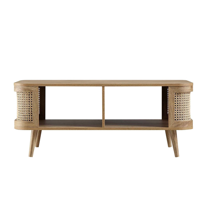 Izzy Curved Rattan Coffee Table Natural Coffee Table