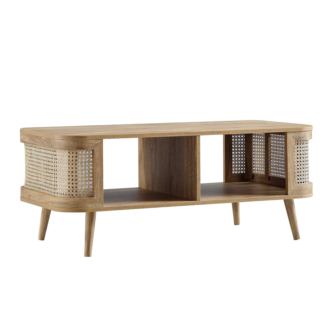 Izzy Curved Rattan Coffee Table Natural Coffee Table