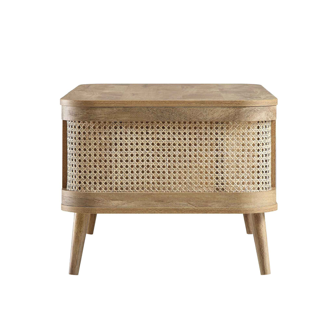 Izzy Curved Rattan Coffee Table Natural Coffee Table
