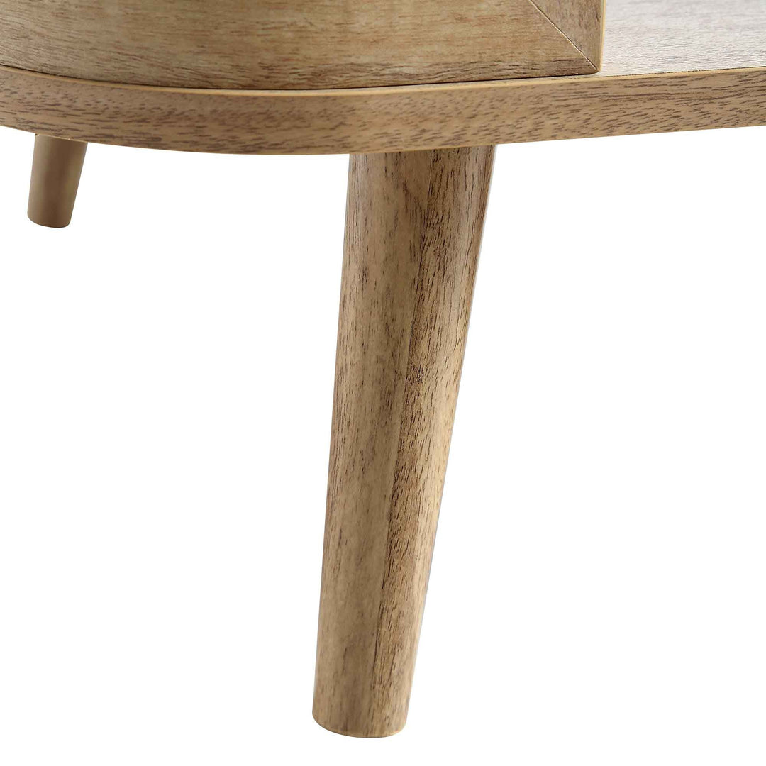 Izzy Curved Rattan Coffee Table Natural Coffee Table
