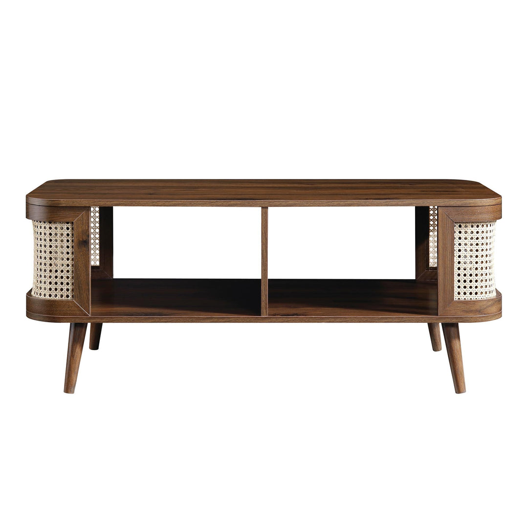 Izzy Curved Rattan Coffee Table Walnut Coffee Table