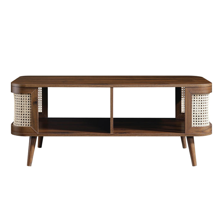 Izzy Curved Rattan Coffee Table Walnut Coffee Table