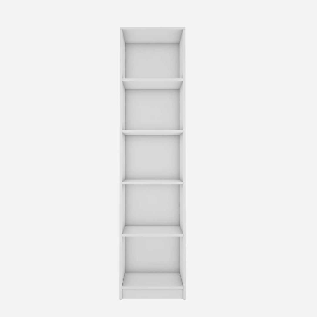 Vistaar Slim Wooden Bookcase White
