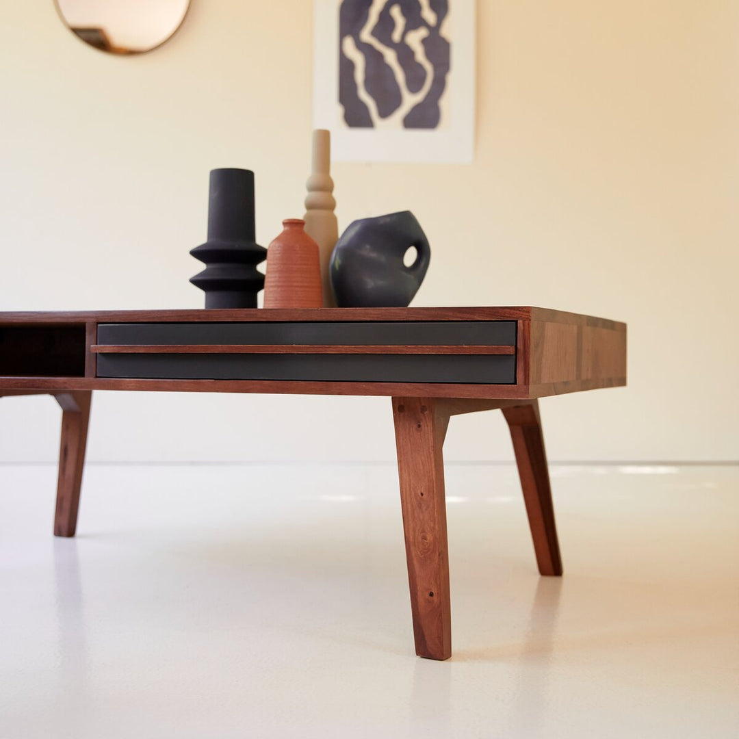 Gokul Sheesham Wood Coffee Table – 1 Drawer, 1 Shelf
