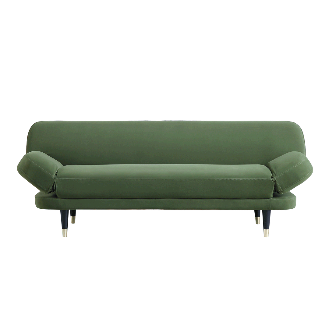 Aishwarya 2-Seater Sofa Bed, Moss Green Velvet