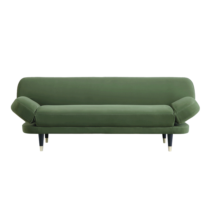 Aishwarya 2-Seater Sofa Bed, Moss Green Velvet