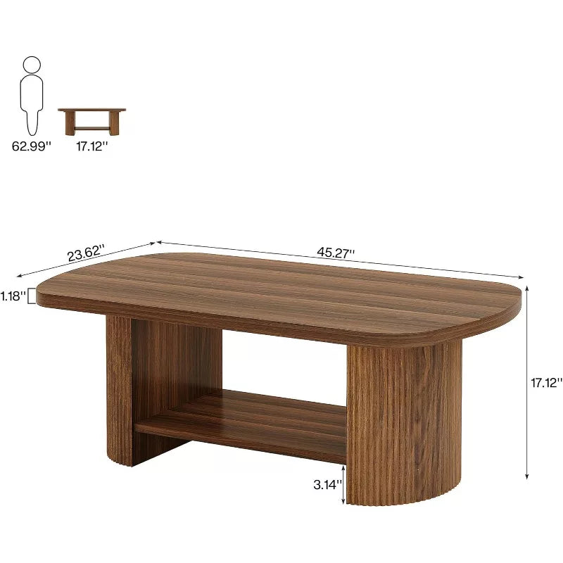 Charvi Solid Wood Coffee Table for Living Room