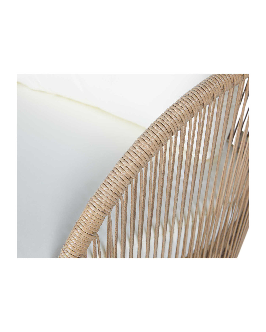 Palmer Outdoor Garden Balcony Sofa Set 2 Seater, 2 Single seater and 1 Center Table Set (White + Tan)