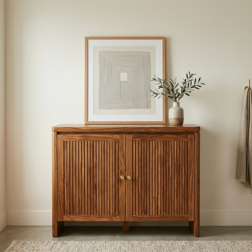 Tipene Solid Wood Sheesham Shoe Rack (Honey Finish)