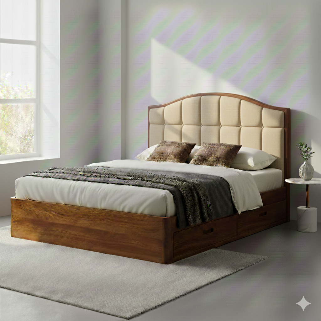 John Premium Sheesham Wood Bed