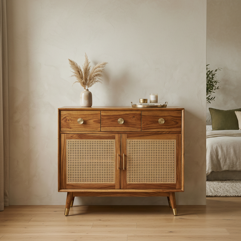 Alice Solid Sheesham Wood Chest Of Drawers for Living Room | Bedroom