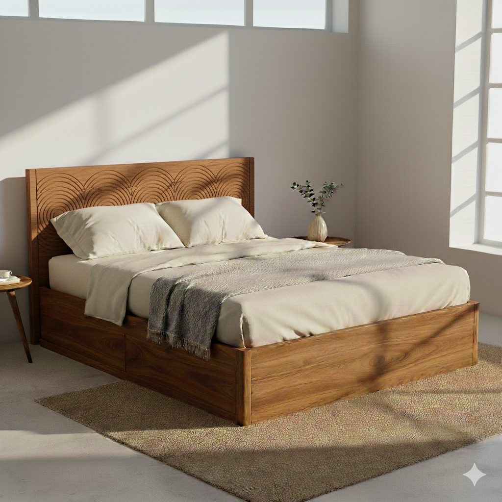 Margaret Premium Sheesham Wood Bed