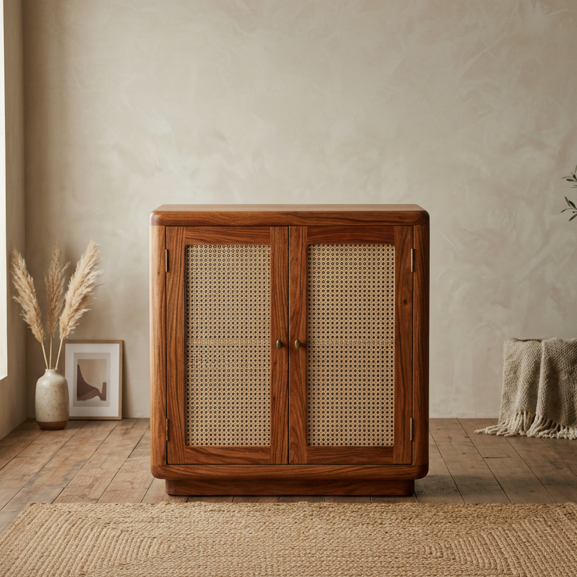 Victoria Solid Wood Sheesham Shoe Rack (Honey Finish)