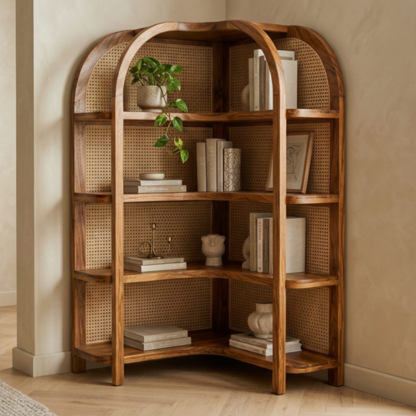 Summer Sheesham Wood Ladder Book Shelf (Honey Finish)