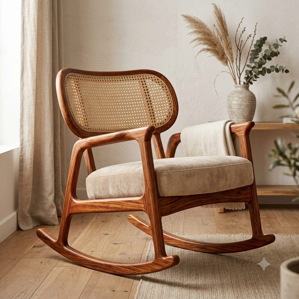 The "Zenith" Sculpted Rocking Chair for Home