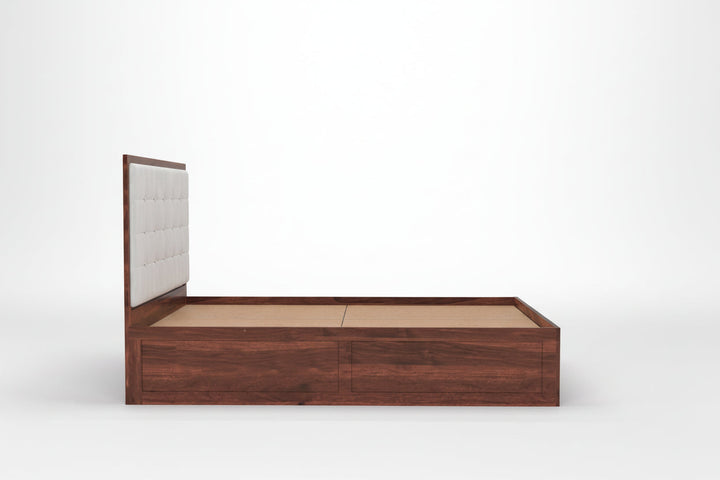 Giang Sheesham Wood Bed with Box Storage King Size - Grey