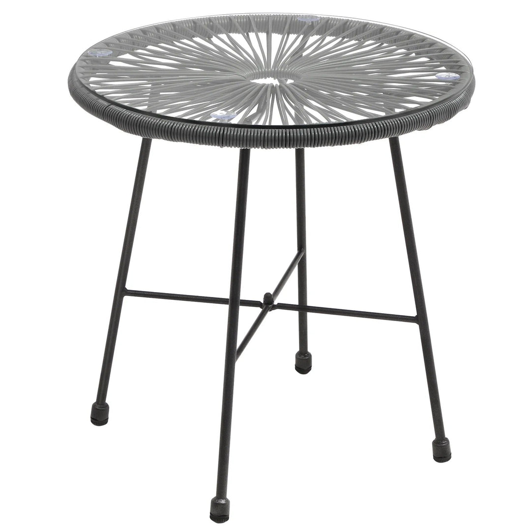 Kine Outdoor Patio Seating Set 2 Chairs and 1 Table Set ( Dark Grey)