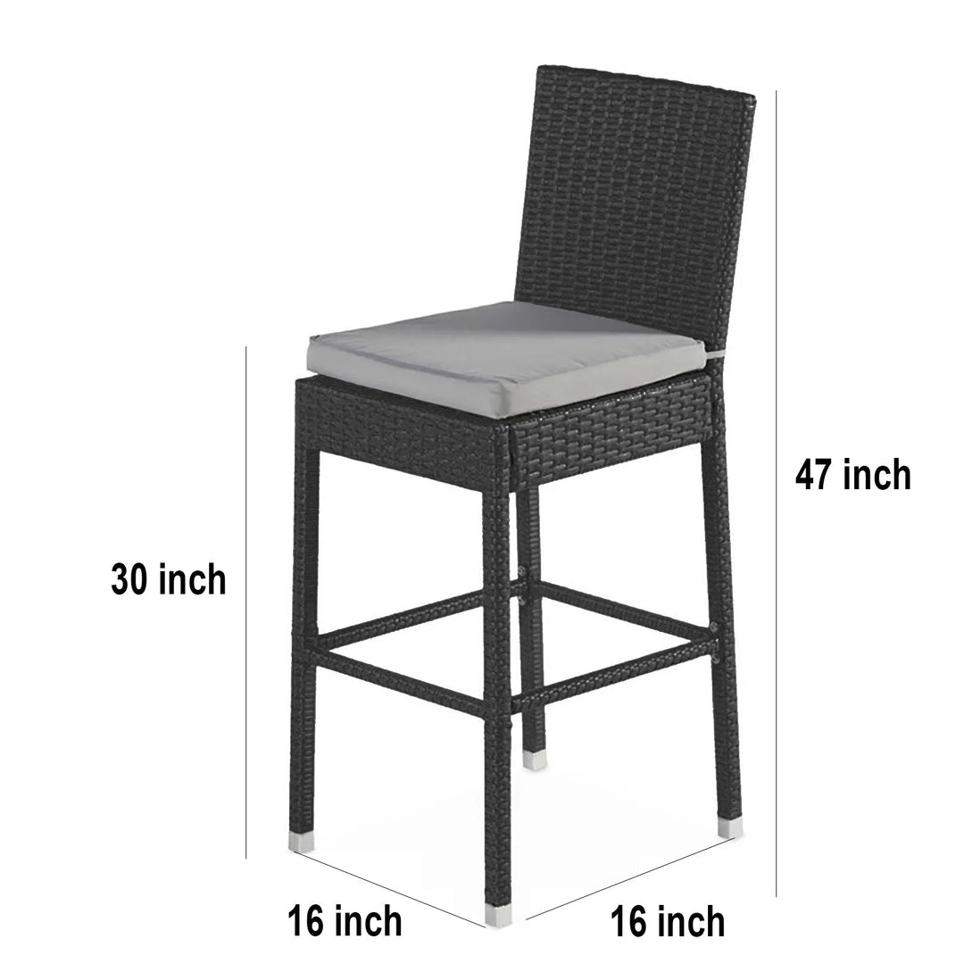 Udinesi Outdoor Patio Bar Sets 4 Chairs and 1 Table (Dark Brown)
