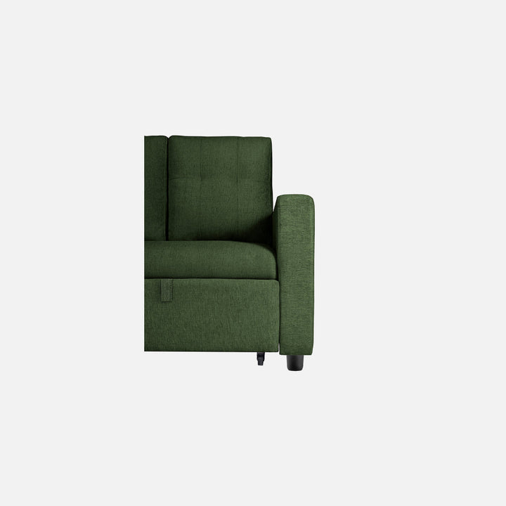 Yeremey Sap Green Fabric Sofa cum Bed