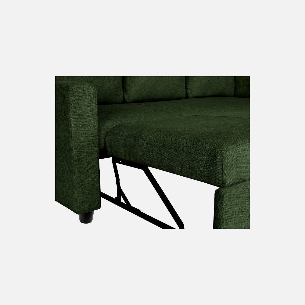 Yeremey Sap Green Fabric Sofa cum Bed