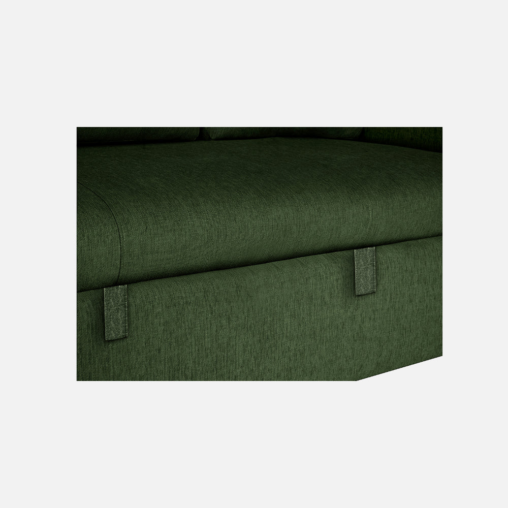 Yeremey Sap Green Fabric Sofa cum Bed