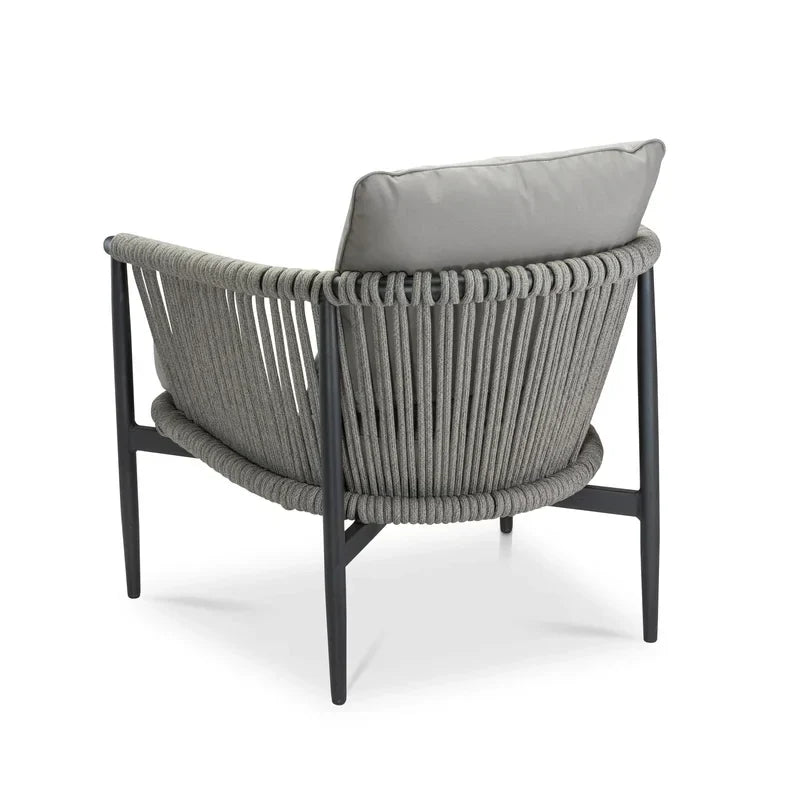 Ossani Outdoor Sofa Set 2 Seater, 2 Single seater and 1 Center Table (Grey) Braided & Rope