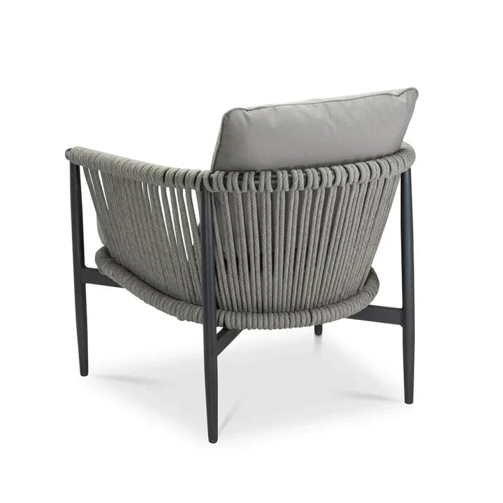 Ossani Outdoor Sofa Set 2 Seater, 2 Single seater and 1 Center Table (Grey) Braided & Rope