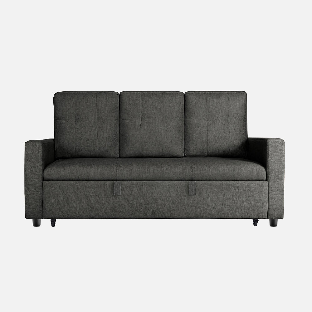 Yeremey Graphite Grey Fabric Sofa cum Bed
