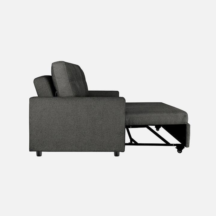 Yeremey Graphite Grey Fabric Sofa cum Bed