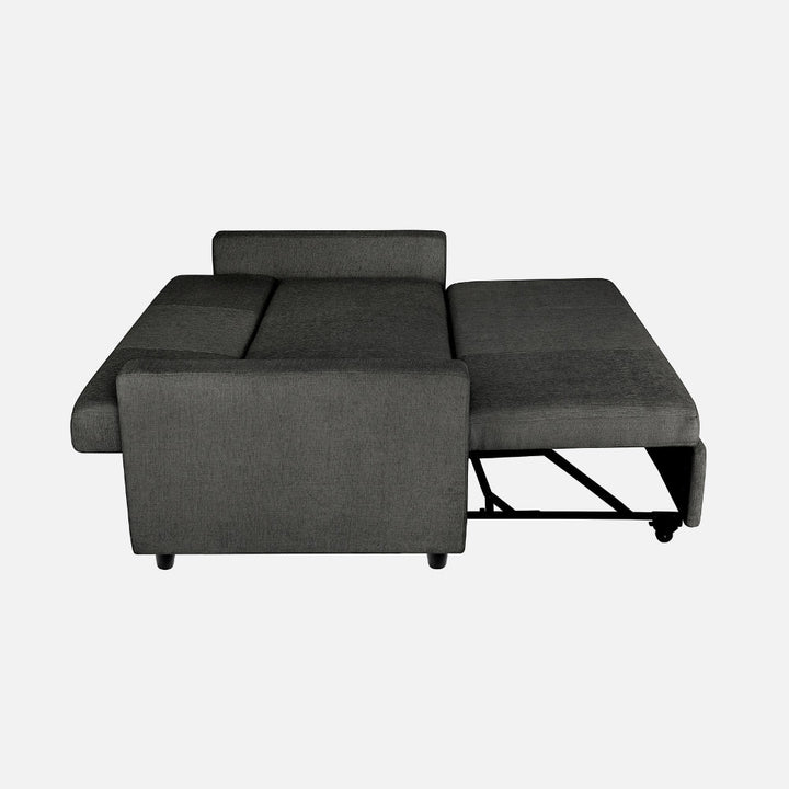 Yeremey Graphite Grey Fabric Sofa cum Bed