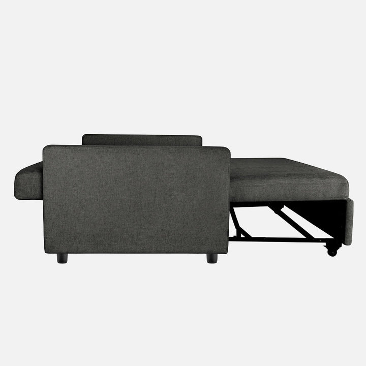 Yeremey Graphite Grey Fabric Sofa cum Bed