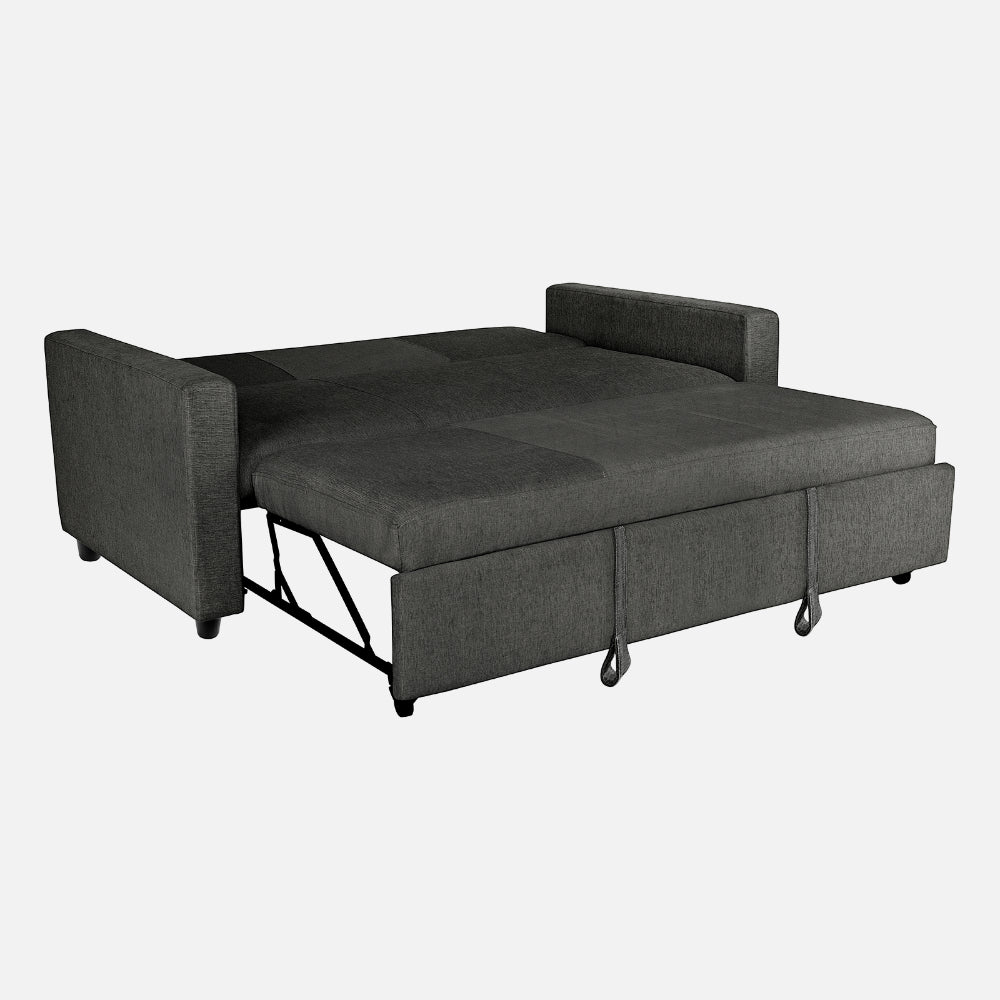 Yeremey Graphite Grey Fabric Sofa cum Bed