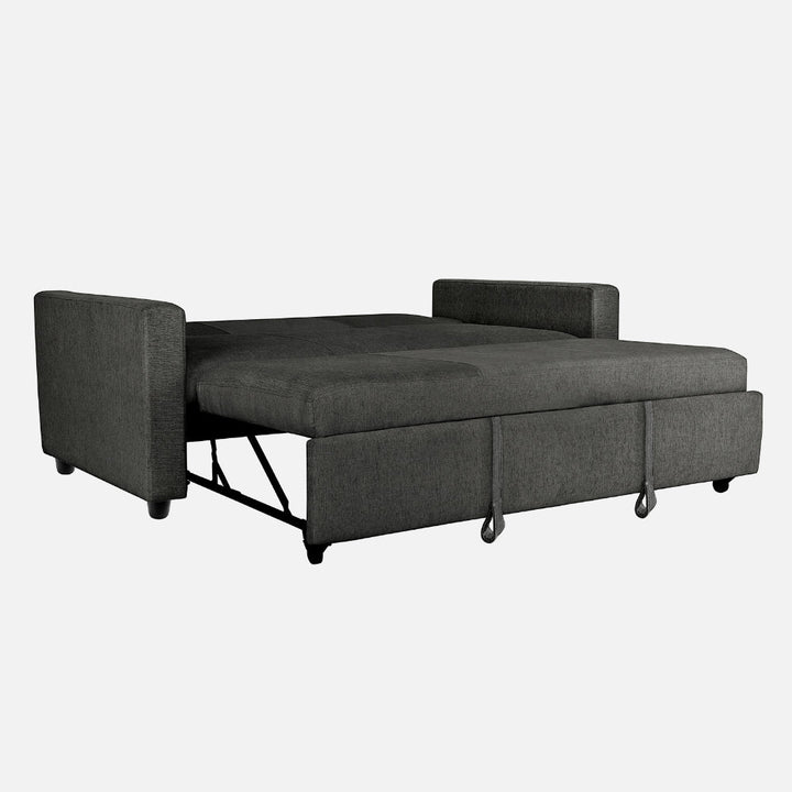 Yeremey Graphite Grey Fabric Sofa cum Bed