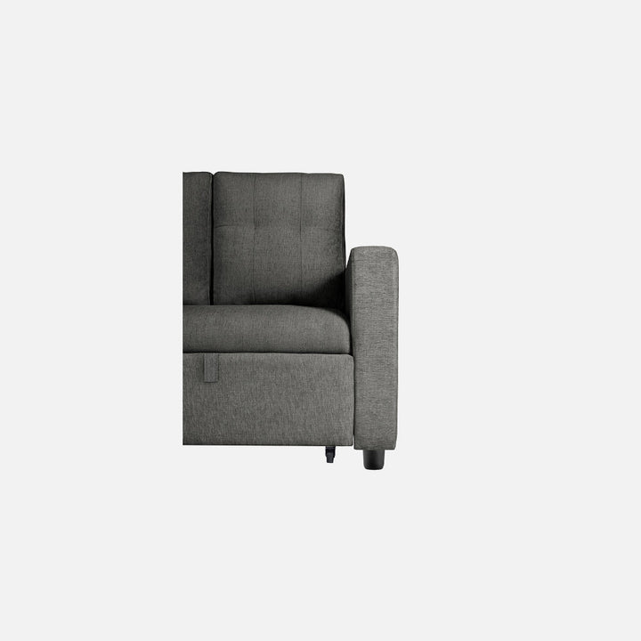 Yeremey Graphite Grey Fabric Sofa cum Bed