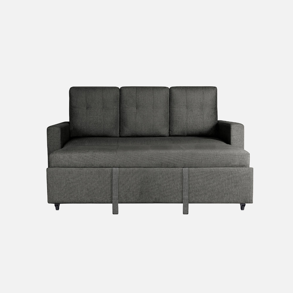 Yeremey Graphite Grey Fabric Sofa cum Bed