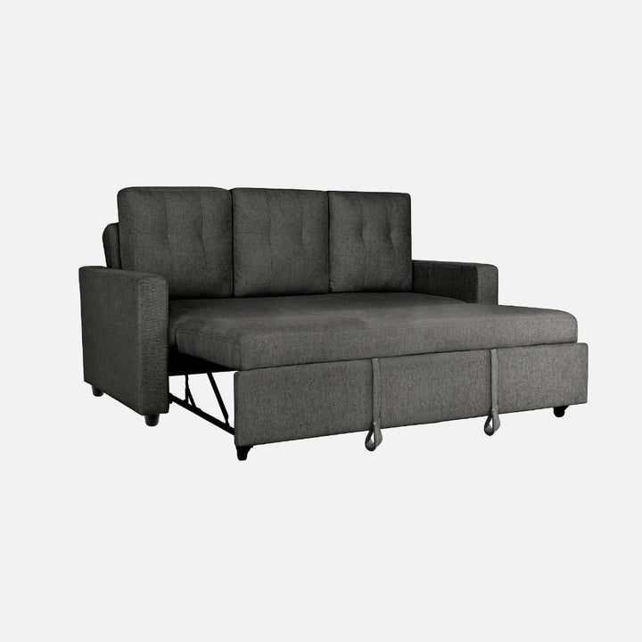 Yeremey Graphite Grey Fabric Sofa cum Bed