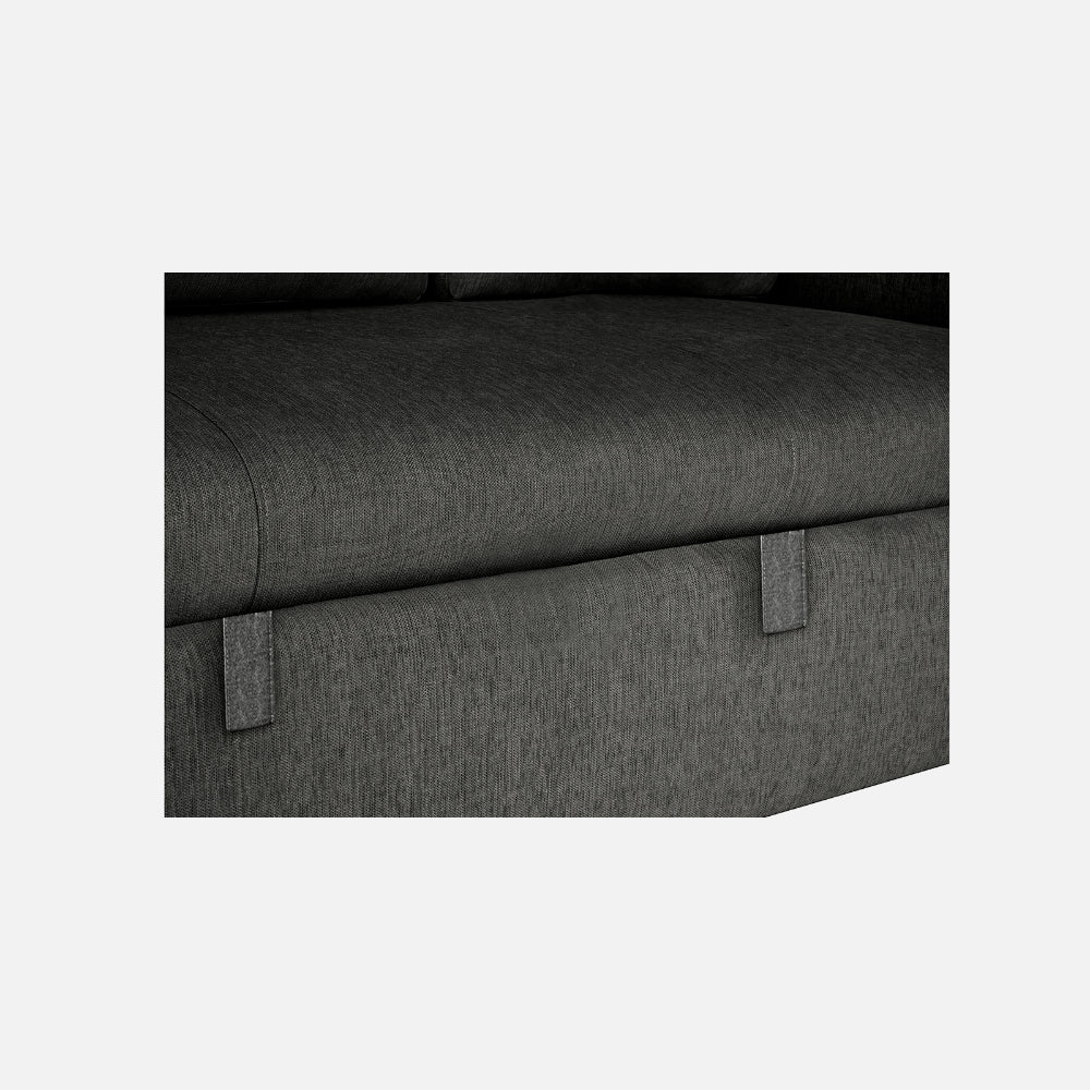 Yeremey Graphite Grey Fabric Sofa cum Bed