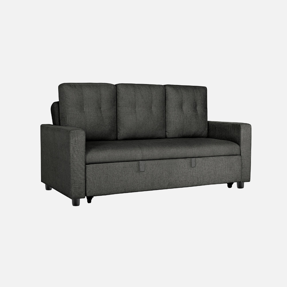 Yeremey Graphite Grey Fabric Sofa cum Bed