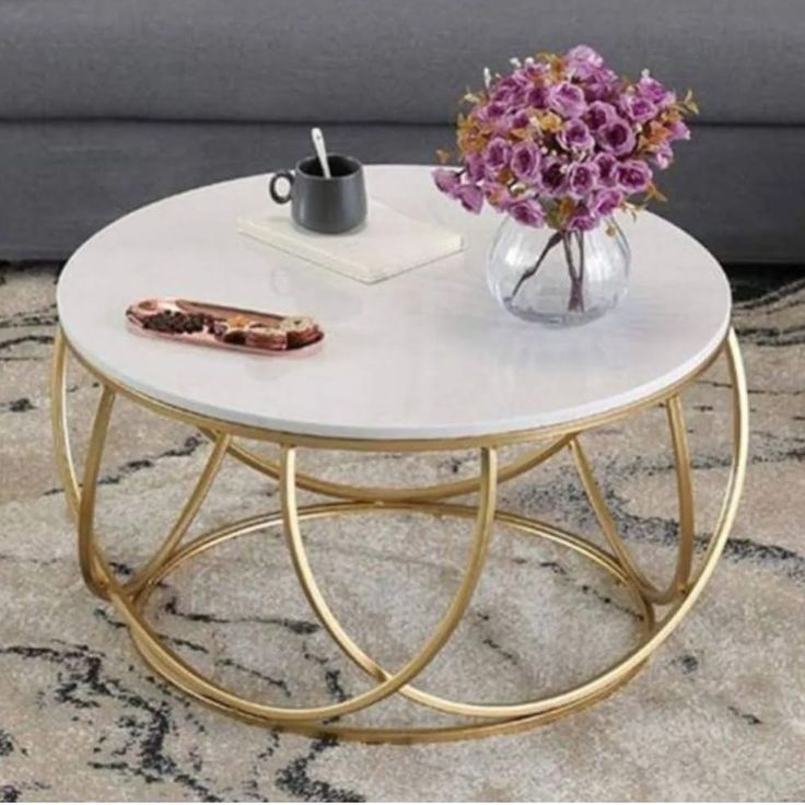 Gilded Globe Metal Coffee Table Tables
