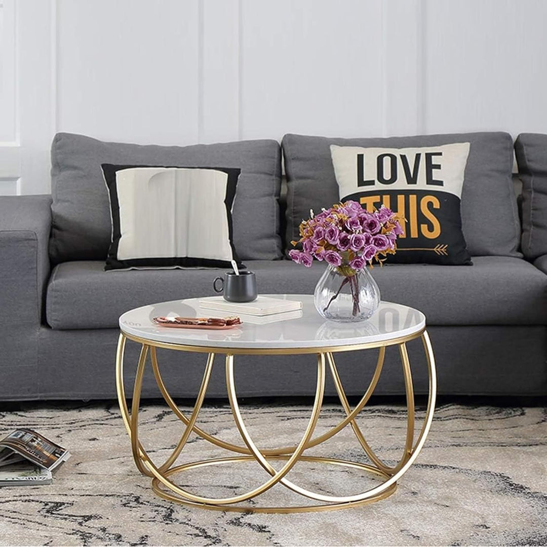 Gilded Globe Metal Coffee Table Tables