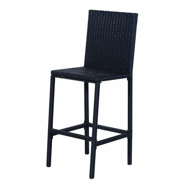 Cantu Outdoor Patio Bar Sets 2 Chairs and 1 Table (Black)